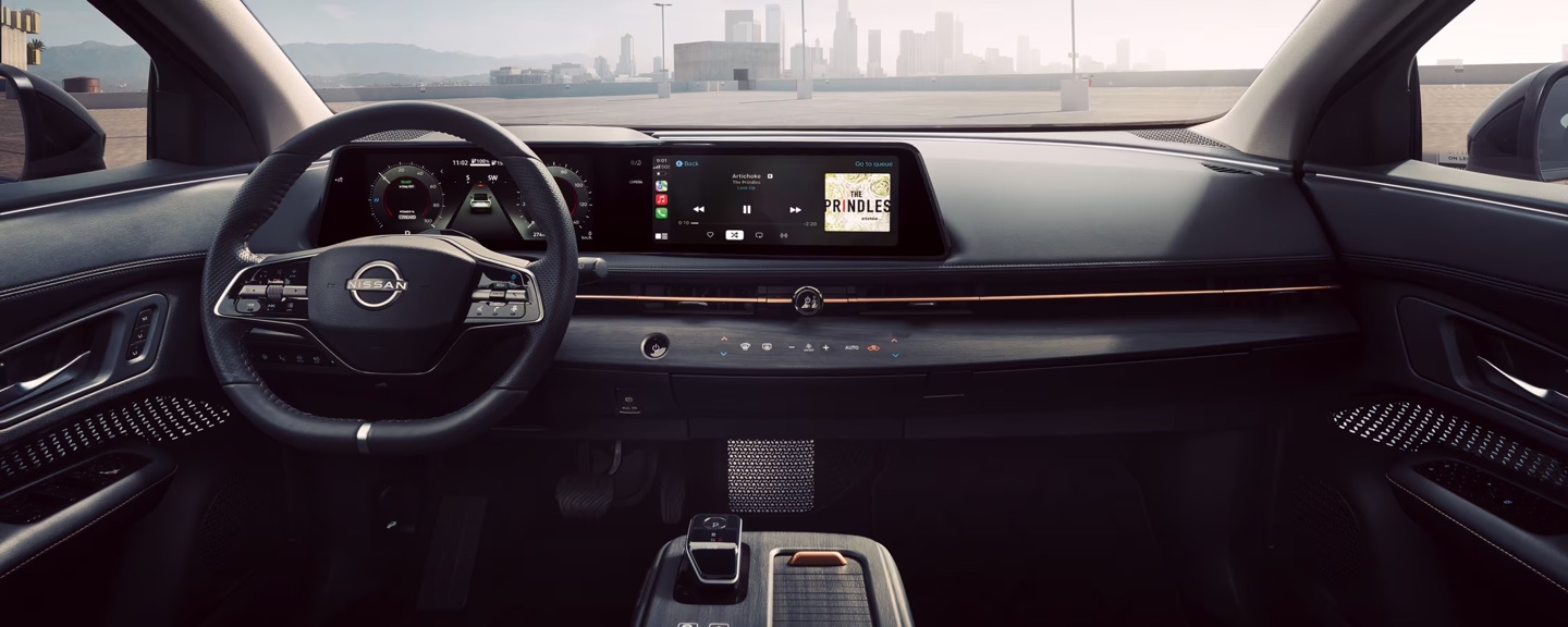 Technologies intelligentes de série à bord du Nissan Ariya électrique 2026.
